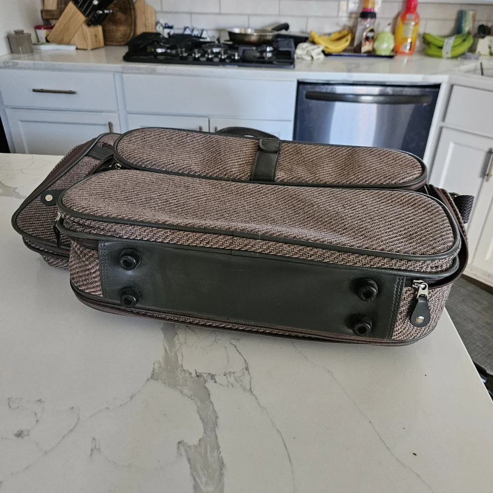 Samsonite Men's Taupe and Black Laptop Briefcase Set - 2 Pieces